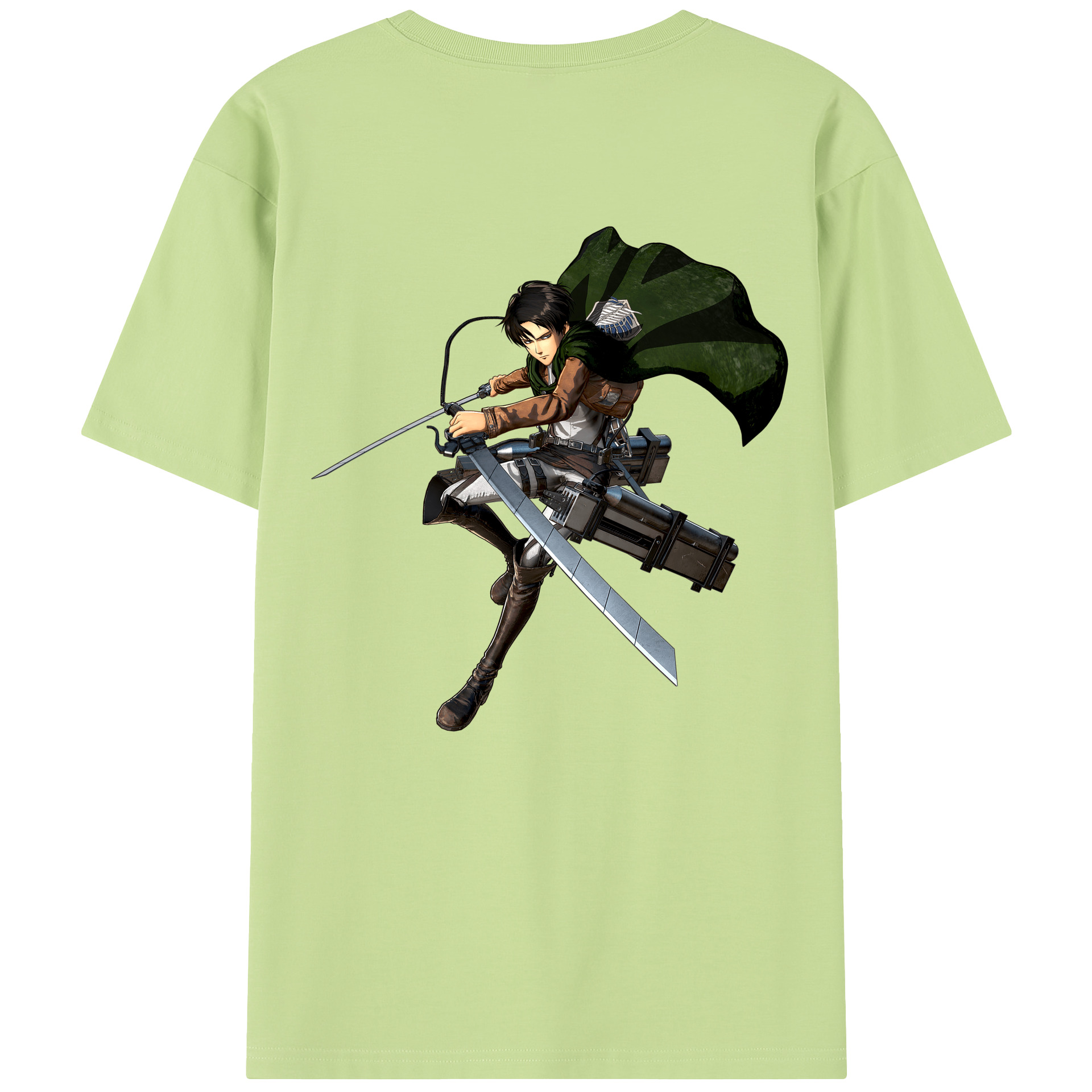 （画像用） 進撃の巨人 リヴァイ·アッカーマン Attack on Titan Levi Ackerman 綿100％半袖Tシャツ（背面プリント）